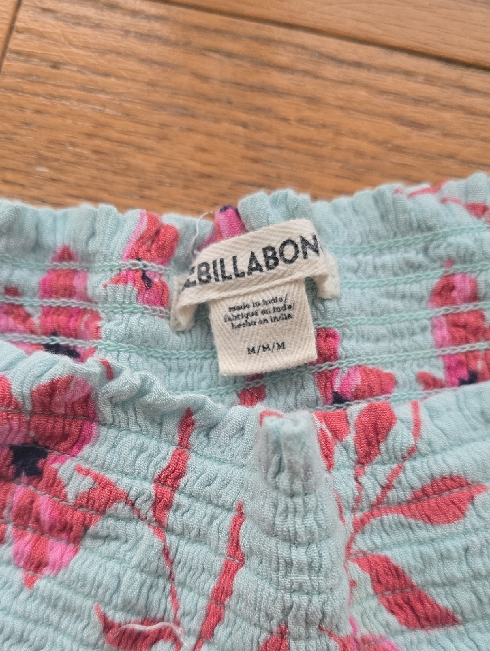 Billabong Blue Floral Shorts - Picture 3 of 4